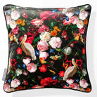 Peruvian Paradise | Sustainable Velvet Cushion - Charcoal 40 x 40 cm Piped by Izabela Peters