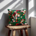 Peruvian Paradise | Sustainable Velvet Cushion - Emerald Green 40 x 40 cm Standard by Izabela Peters