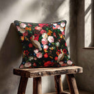 Peruvian Paradise | Sustainable Velvet Cushion - Charcoal 40 x 40 cm Standard by Izabela Peters