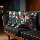 Peruvian Paradise | Sustainable Velvet Cushion - Teal 40 x 40 cm Standard by Izabela Peters