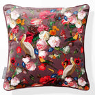 Peruvian Paradise | Sustainable Velvet Cushion - Italian Grape 40 x 40 cm Piped by Izabela Peters