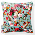 Peruvian Paradise | Sustainable Velvet Cushion - Blue Surf 40 x 40 cm Piped by Izabela Peters
