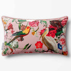 Peruvian Paradise | Sustainable Velvet Rectangle Cushion - Rosewater 50 x 30 cm Piped by Izabela Peters