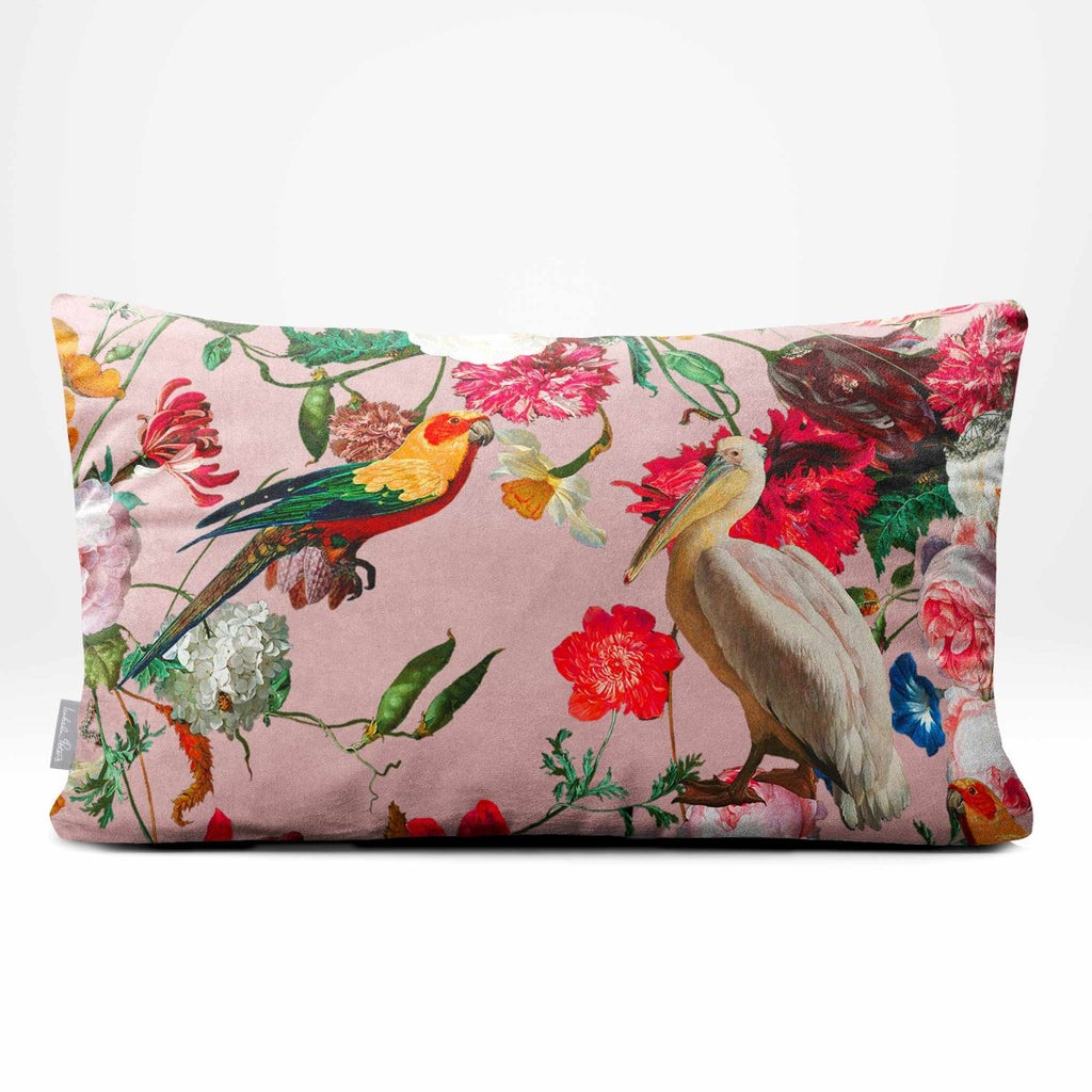 Peruvian Paradise | Sustainable Velvet Rectangle Cushion - Rosewater 50 x 30 cm Smooth by Izabela Peters