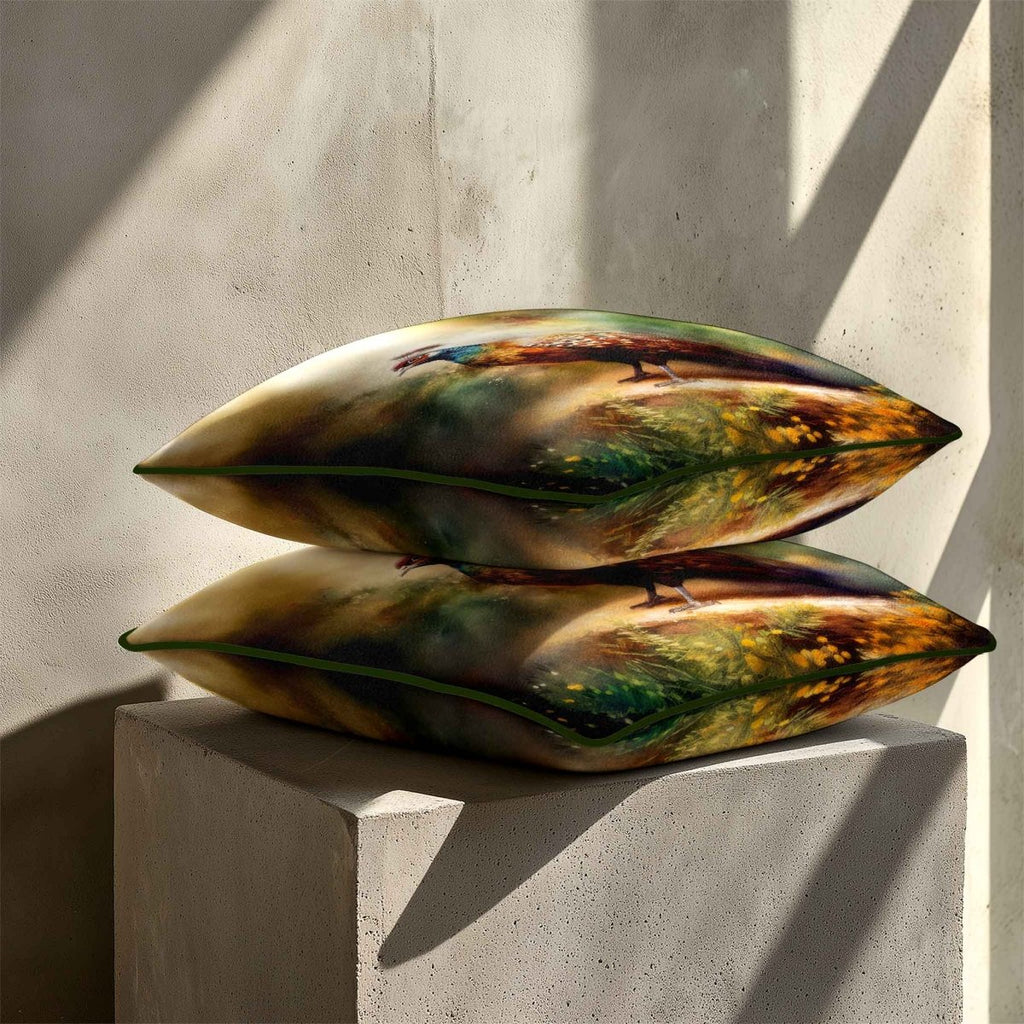 Pheasant | Sustainable Velvet Cushion - 40 x 40 cm Standard by Izabela Peters