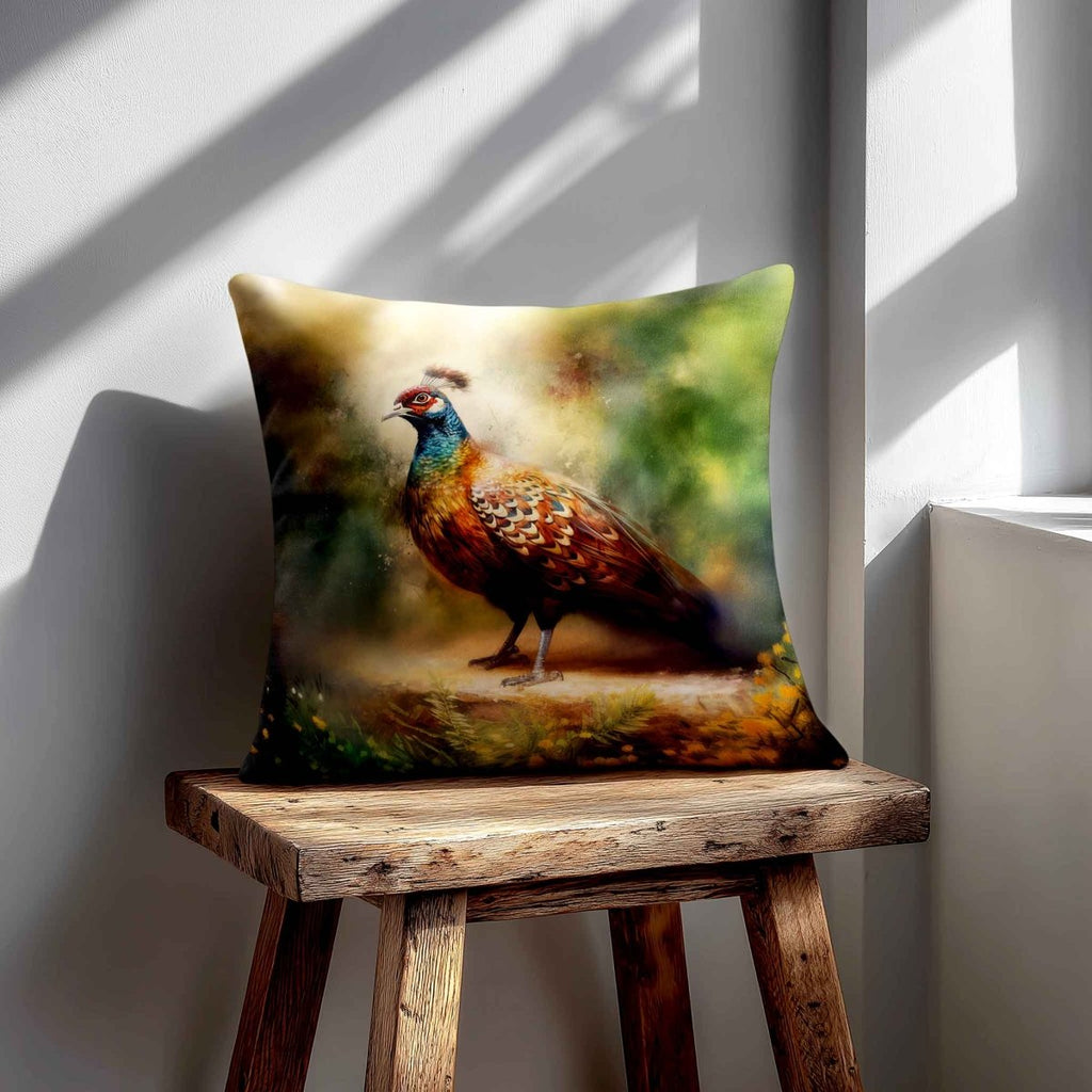 Pheasant | Sustainable Velvet Cushion - 40 x 40 cm Standard by Izabela Peters