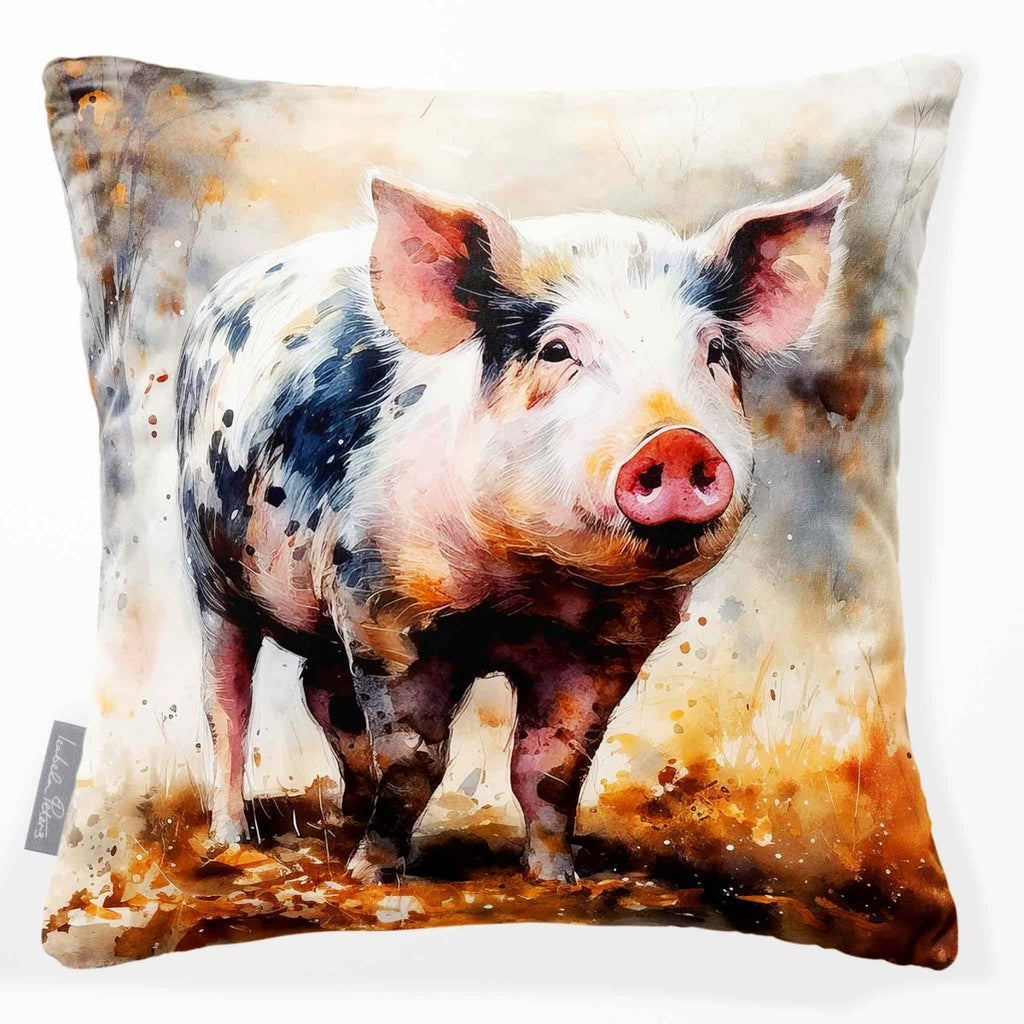 Pig | Sustainable Velvet Cushion - 40 x 40 cm Standard by Izabela Peters