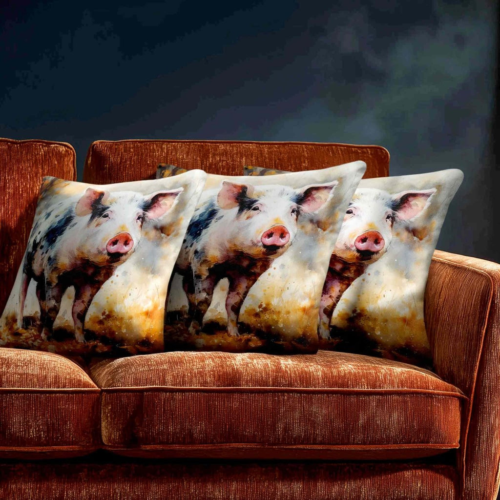 Pig | Sustainable Velvet Cushion - 40 x 40 cm Standard by Izabela Peters