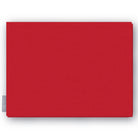 Plain red cotton Christmas tablecloth folded on white