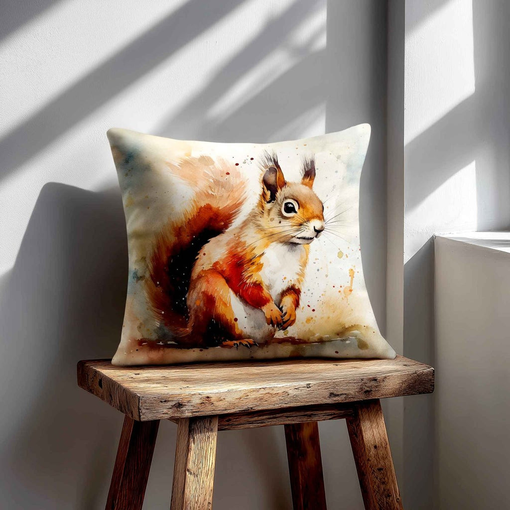 Red Squirrel | Sustainable Velvet Cushion - 40 x 40 cm Standard by Izabela Peters