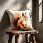Red Squirrel | Sustainable Velvet Cushion - 40 x 40 cm Standard by Izabela Peters
