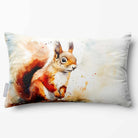 Red Squirrel | Sustainable Velvet Rectangle Cushion - 50 x 30 cm Standard by Izabela Peters