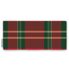 Red Tartan Christmas table runner folded on white, showing the tartan check