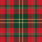 Tartan Christmas print in red with deep green