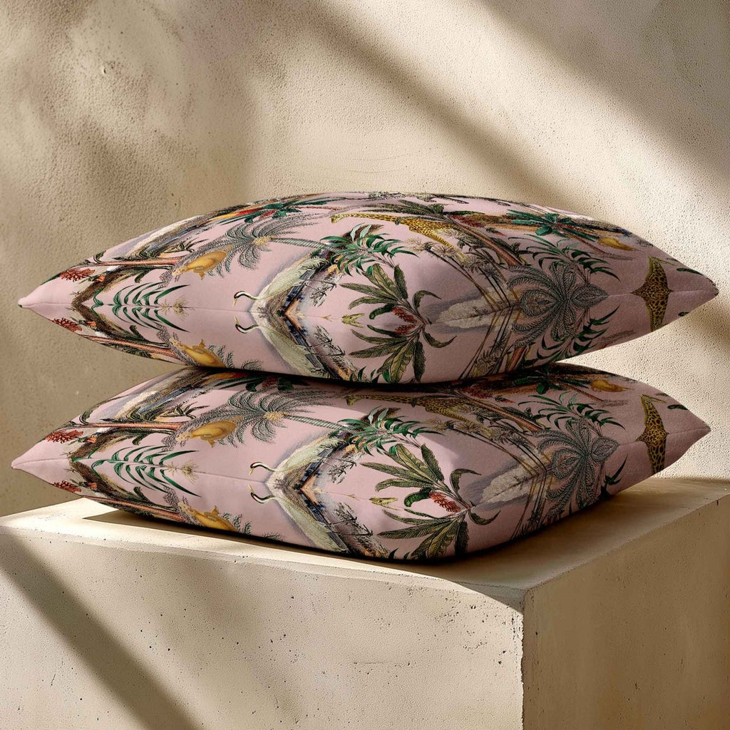 Safari Voyage | Sustainable Velvet Cushion - Rosewater 40 x 40 cm Standard by Izabela Peters