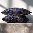 Safari Voyage | Sustainable Velvet Rectangle Cushion - Midnight 50 x 30 cm Standard by Izabela Peters