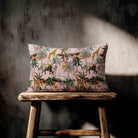 Safari Voyage | Sustainable Velvet Rectangle Cushion - Rosewater 50 x 30 cm Standard by Izabela Peters