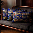 Safari Voyage | Sustainable Velvet Rectangle Cushion - Midnight 50 x 30 cm Standard by Izabela Peters