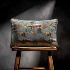 Safari Voyage | Sustainable Velvet Rectangle Cushion - French Grey 50 x 30 cm Standard by Izabela Peters
