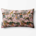 Safari Voyage | Sustainable Velvet Rectangle Cushion - Rosewater 50 x 30 cm Standard by Izabela Peters