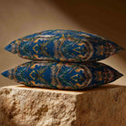 Safari Voyage | Sustainable Velvet Rectangle Cushion - Estate Blue 50 x 30 cm Standard by Izabela Peters