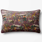 Safari Voyage | Sustainable Velvet Rectangle Cushion - Italian Grape 50 x 30 cm Piped by Izabela Peters