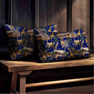Safari Voyage | Sustainable Velvet Rectangle Cushion - Midnight 50 x 30 cm Standard by Izabela Peters