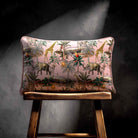 Safari Voyage | Sustainable Velvet Rectangle Cushion - Rosewater 50 x 30 cm Standard by Izabela Peters