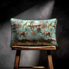 Safari Voyage | Sustainable Velvet Rectangle Cushion - Blue Surf 50 x 30 cm Standard by Izabela Peters