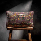 Safari Voyage | Sustainable Velvet Rectangle Cushion - Italian Grape 50 x 30 cm Standard by Izabela Peters