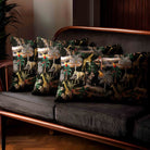 Safari Voyage | Sustainable Velvet Rectangle Cushion - Charcoal 50 x 30 cm Standard by Izabela Peters