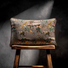 Safari Voyage | Sustainable Velvet Rectangle Cushion - Dovedale Stone 50 x 30 cm Standard by Izabela Peters