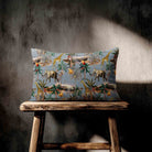 Safari Voyage | Sustainable Velvet Rectangle Cushion - French Grey 50 x 30 cm Standard by Izabela Peters