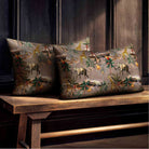 Safari Voyage | Sustainable Velvet Rectangle Cushion - Dovedale Stone 50 x 30 cm Standard by Izabela Peters