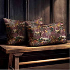 Safari Voyage | Sustainable Velvet Rectangle Cushion - Italian Grape 50 x 30 cm Standard by Izabela Peters