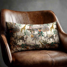 Safari Voyage | Sustainable Velvet Rectangle Cushion - Ivory Cream 50 x 30 cm Standard by Izabela Peters