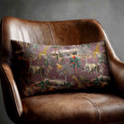 Safari Voyage | Sustainable Velvet Rectangle Cushion - Italian Grape 50 x 30 cm Standard by Izabela Peters
