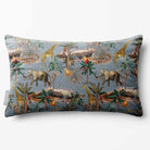 Safari Voyage | Sustainable Velvet Rectangle Cushion - French Grey 50 x 30 cm Standard by Izabela Peters