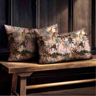 Safari Voyage | Sustainable Velvet Rectangle Cushion - Rosewater 50 x 30 cm Standard by Izabela Peters
