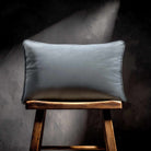 Signature Colours with Piping | Sustainable Velvet Rectangle Cushion - French Grey 50 x 30 cm by Izabela Peters
