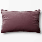 Signature Colours with Piping | Sustainable Velvet Rectangle Cushion - Italian Grape 50 x 30 cm by Izabela Peters