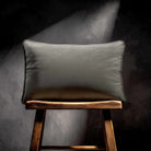 Signature Colours with Piping | Sustainable Velvet Rectangle Cushion - Beluga 50 x 30 cm by Izabela Peters