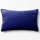 Signature Colours with Piping | Sustainable Velvet Rectangle Cushion - Midnight 50 x 30 cm by Izabela Peters