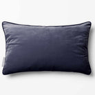 Signature Colours with Piping | Sustainable Velvet Rectangle Cushion - Graphite 50 x 30 cm by Izabela Peters