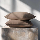 Signature Colours with Piping | Sustainable Velvet Rectangle Cushion - Dovedale Stone 50 x 30 cm by Izabela Peters