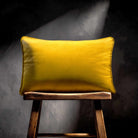Signature Colours with Piping | Sustainable Velvet Rectangle Cushion - Mustard Ochre 50 x 30 cm by Izabela Peters
