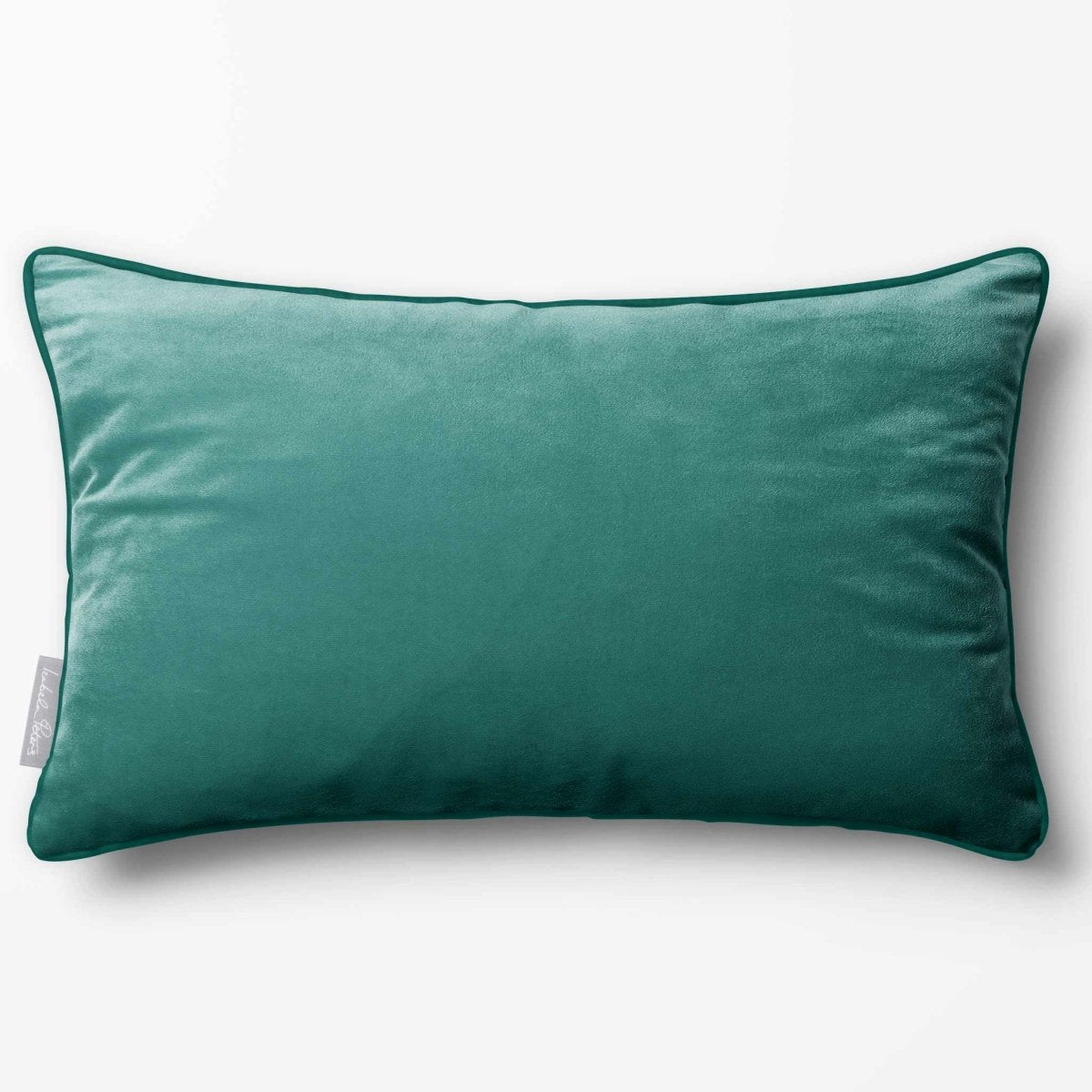 Signature Colours with Piping | Sustainable Velvet Rectangle Cushion - Forest Biome 50 x 30 cm by Izabela Peters