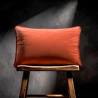 Signature Colours with Piping | Sustainable Velvet Rectangle Cushion - Burnt Ochre 50 x 30 cm by Izabela Peters