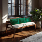 Signature Colours with Piping | Sustainable Velvet Rectangle Cushion - Emerald Green 50 x 30 cm by Izabela Peters