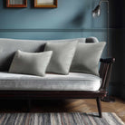 Signature Colours with Piping | Sustainable Velvet Rectangle Cushion - Storm Grey 50 x 30 cm by Izabela Peters